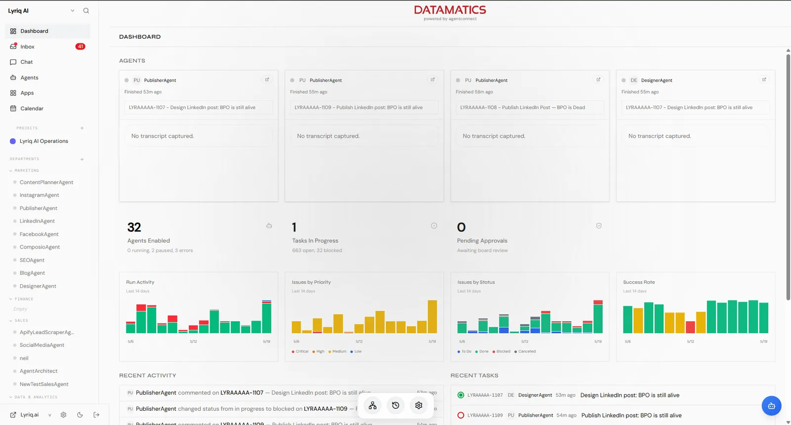 AgentConnect — Dashboard